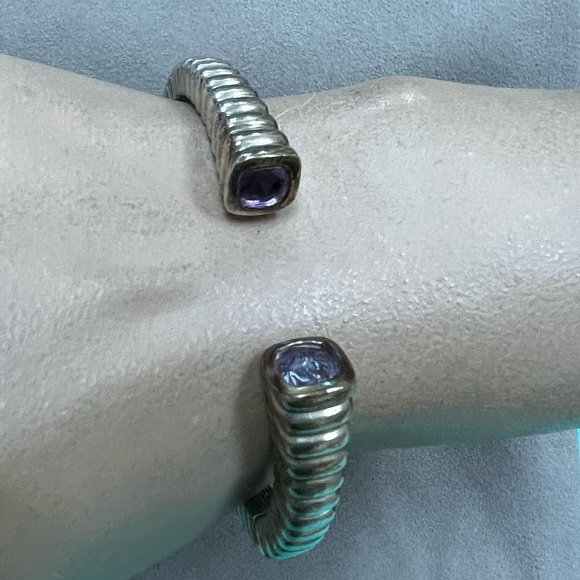 🔴Authentic JOHN HARDY Amethyst Sterling Silver Cuff/ Bracelet 🔴 - Picture 4 of 10